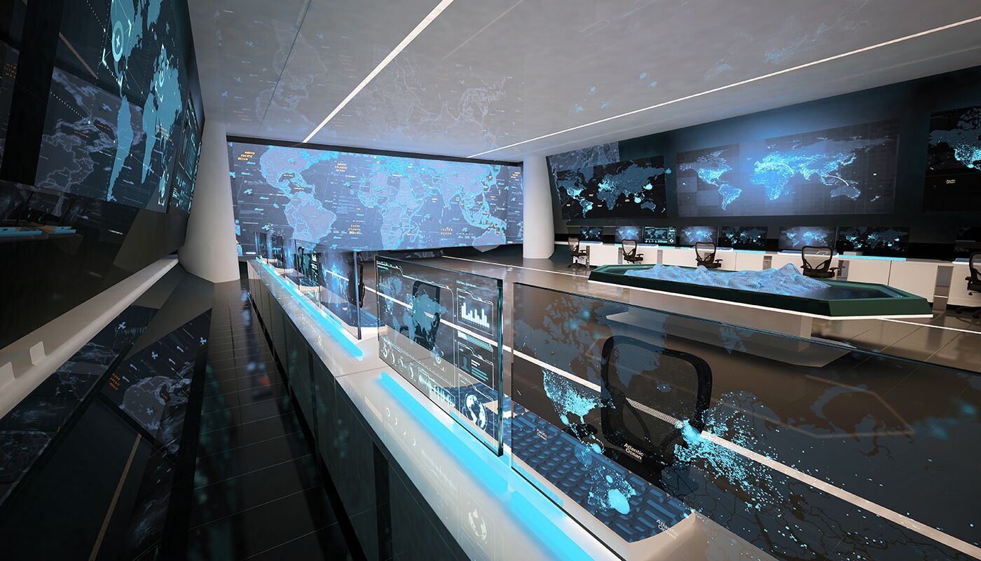 Command center, control room, futuristic design, smart cities, d Command center, control room, futuristic design, smart cities, d
